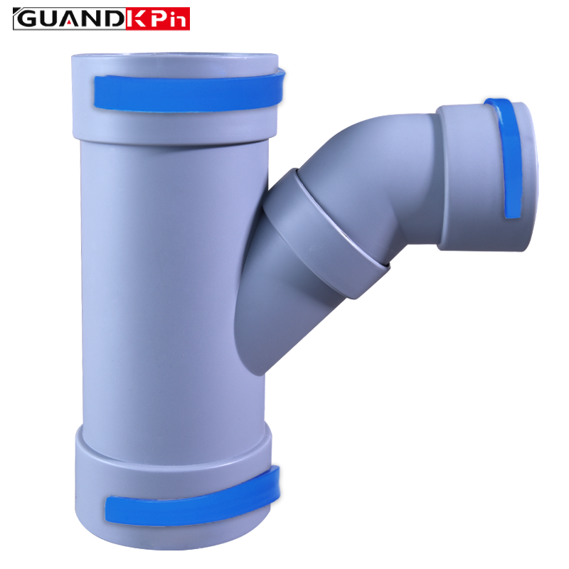 HDPE Fresh Air Pipe Quick Connect Reducing Tee Series Ventilation Pipe Reducing Branch Fittings