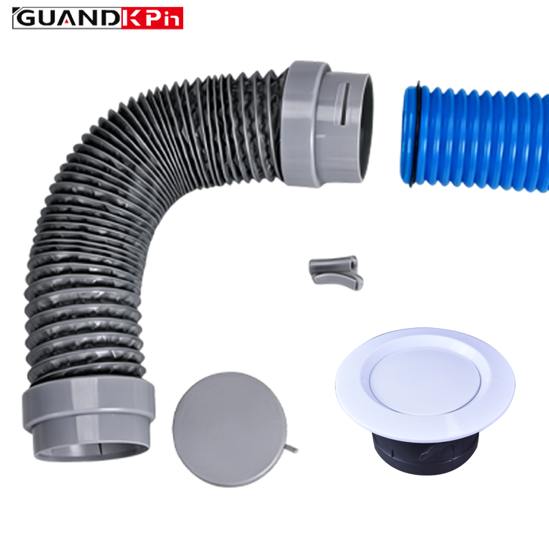 Quick Connect Acoustic Flexible Duct Transition Connector for HDPE Fresh Air Pipe & Air Outlet