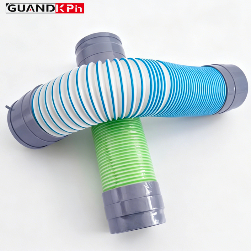 HDPE Fresh Air System Terminal Connection Kit, Flexible Corrugated Pipe with Quick Connectors & Air Diffuser Matching Fittings