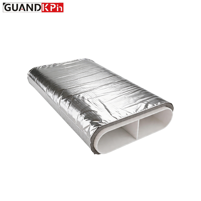 Insulated PVC Flat Duct Floor Air Supply Pipe 130x30mm Anti-Condensation Underfloor Ventilation Ducting for Fresh Air HVAC System OEM