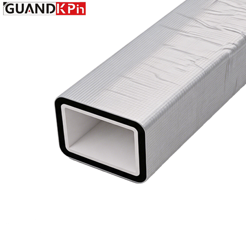 Insulated Eco-Friendly PVC Flat Duct 85x48mm Rubber-Foam Insulated Underfloor Ventilation Ducting with Aluminum Foil Wrap for Fresh Air HVAC System OEM