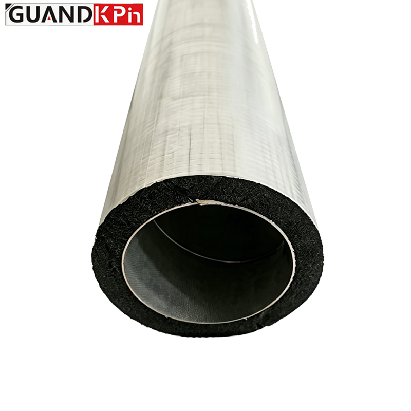 Insulated Galvanized Steel Spiral Duct 15mm Rubber-Foam Insulation with Aluminum Foil Jacket for Fresh Air HVAC Ventilation System OEM