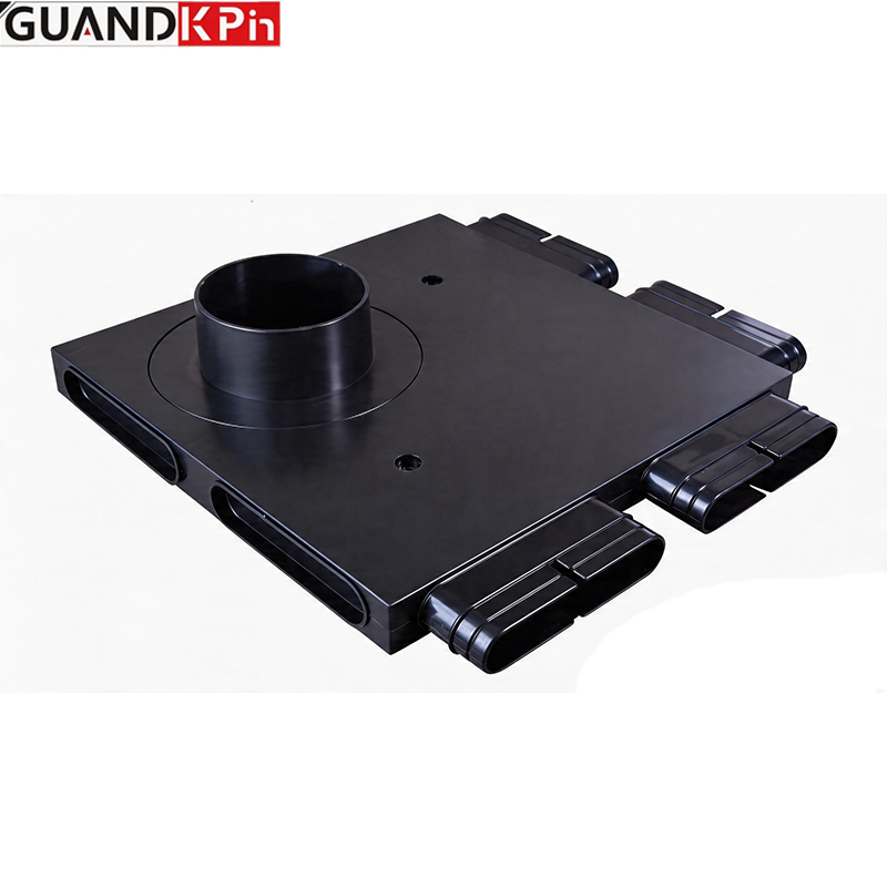 ABS Air Distributor Box, 1 In 4/5 Way Underfloor Fresh Air Branch Distribution Manifold for HVAC Ventilation System
