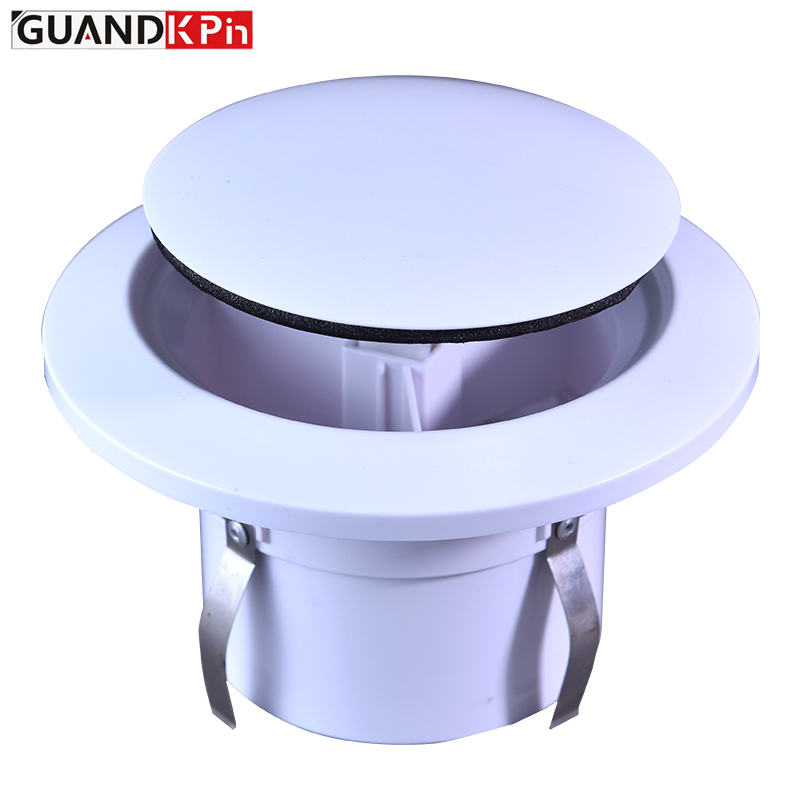 Push-Button Adjustable Round Air Vent, ABS Ceiling Air Inlet Diffuser with Filter & Noise Reduction for Fresh Air HVAC Ventilation System