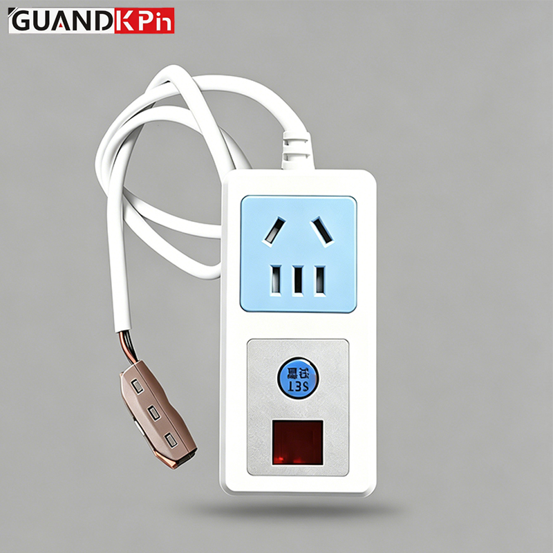 Electric Air Valve Linkage Switch, 220V Automatic Damper Interlock Controller with 5-Minute Delay for Kitchen Range Hood Ventilation System
